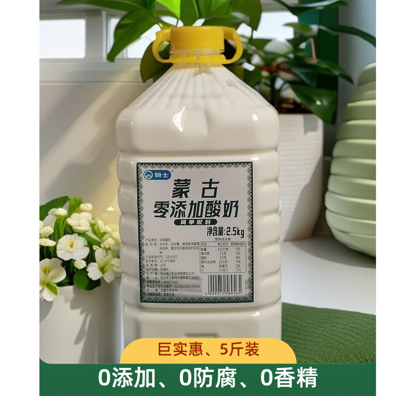 蒙古老酸奶纯生牛乳发酵无添加防腐剂大桶早餐代餐辅食益生菌酸奶