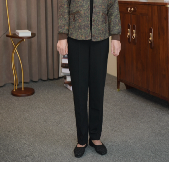 中年妈妈裤2025秋季新款松紧高腰显瘦宽松舒适直筒裤中老年女装