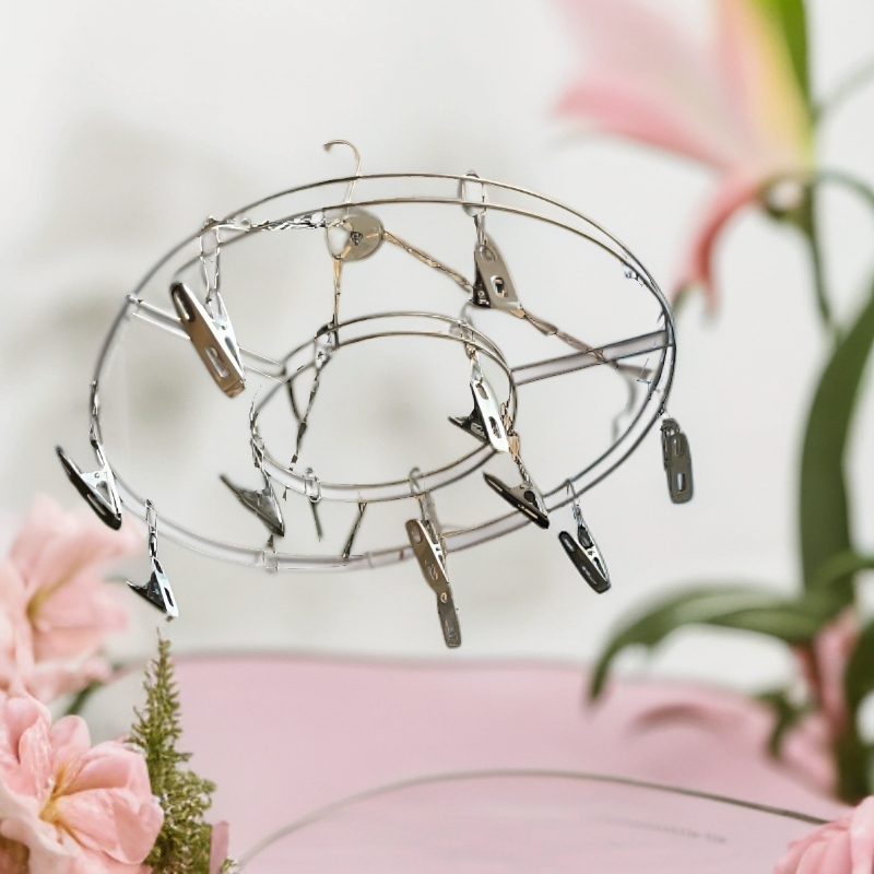 家庭简约多夹子晾衣架多夹子晾衣杆阳台袜子内衣