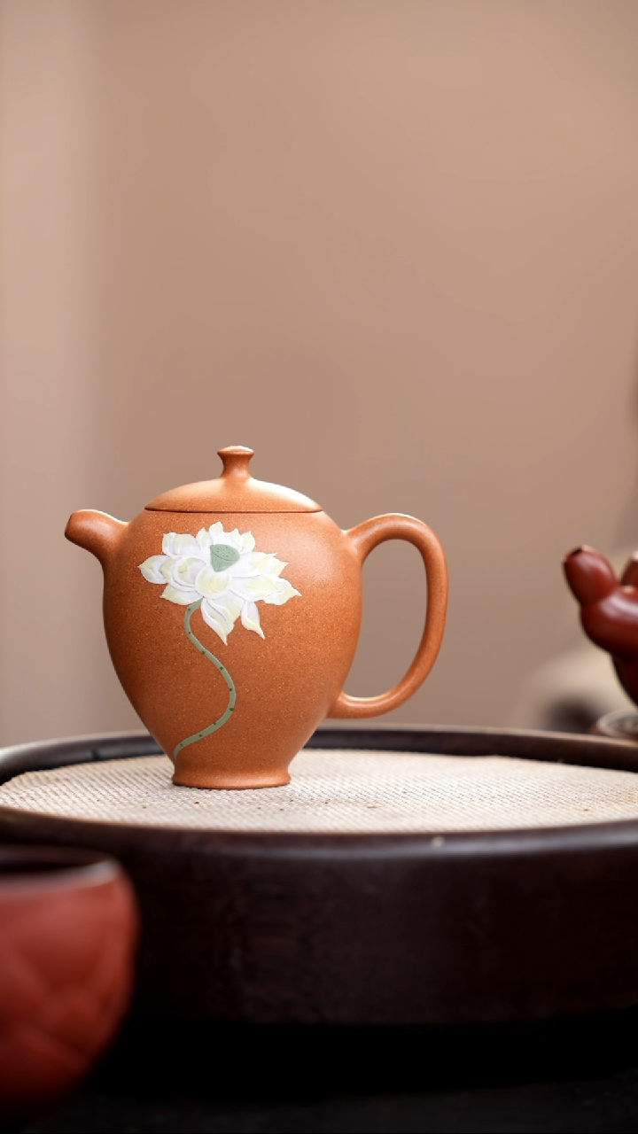 【闪购商品】紫砂茶壶金砂段泥怀乡白莲