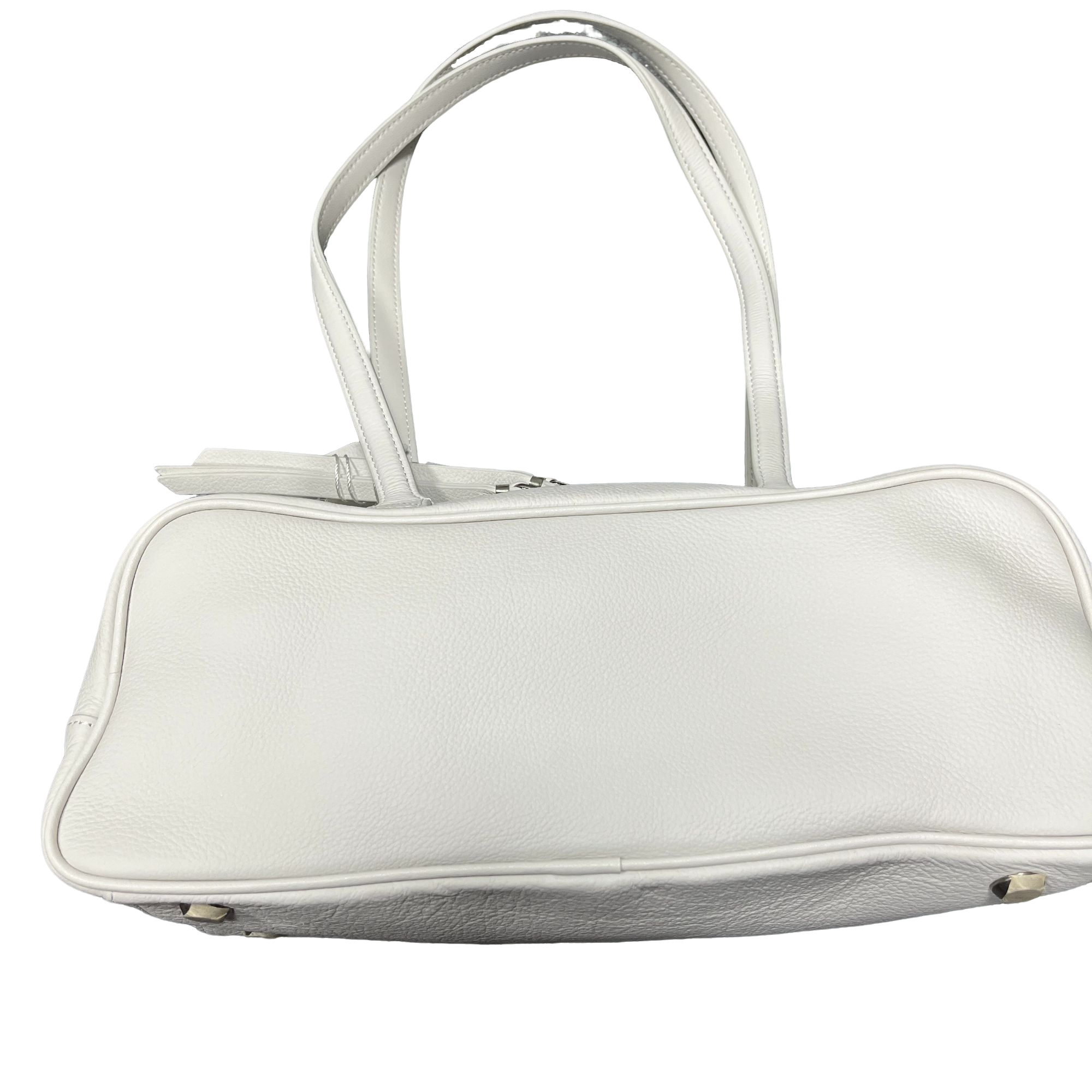 TOLEX2025新款手工时尚女包百搭长光头白色/黑色32.5cm