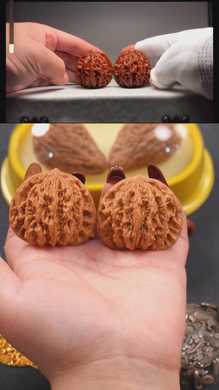 【闪购商品】文玩核桃把件43至尊虎头（中桩）