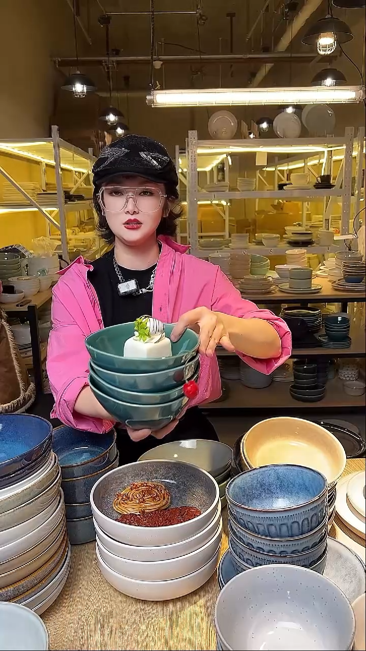 瓷305外贸尾货窑变釉下彩默认微瑕