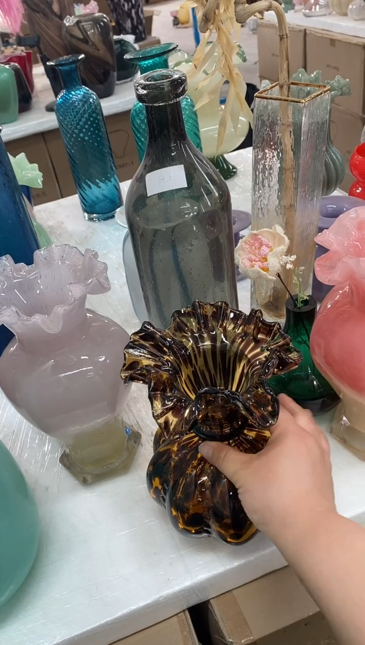 100 手工花瓶会有人工痕迹