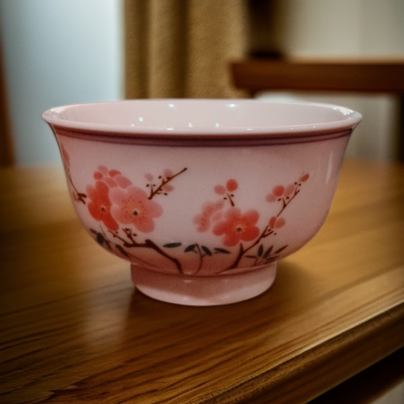 XD-ZH-XD3297红稀土梅花压手杯+礼盒