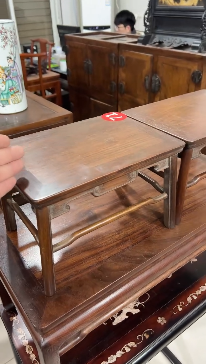 【***】71花梨木明式小桌一对