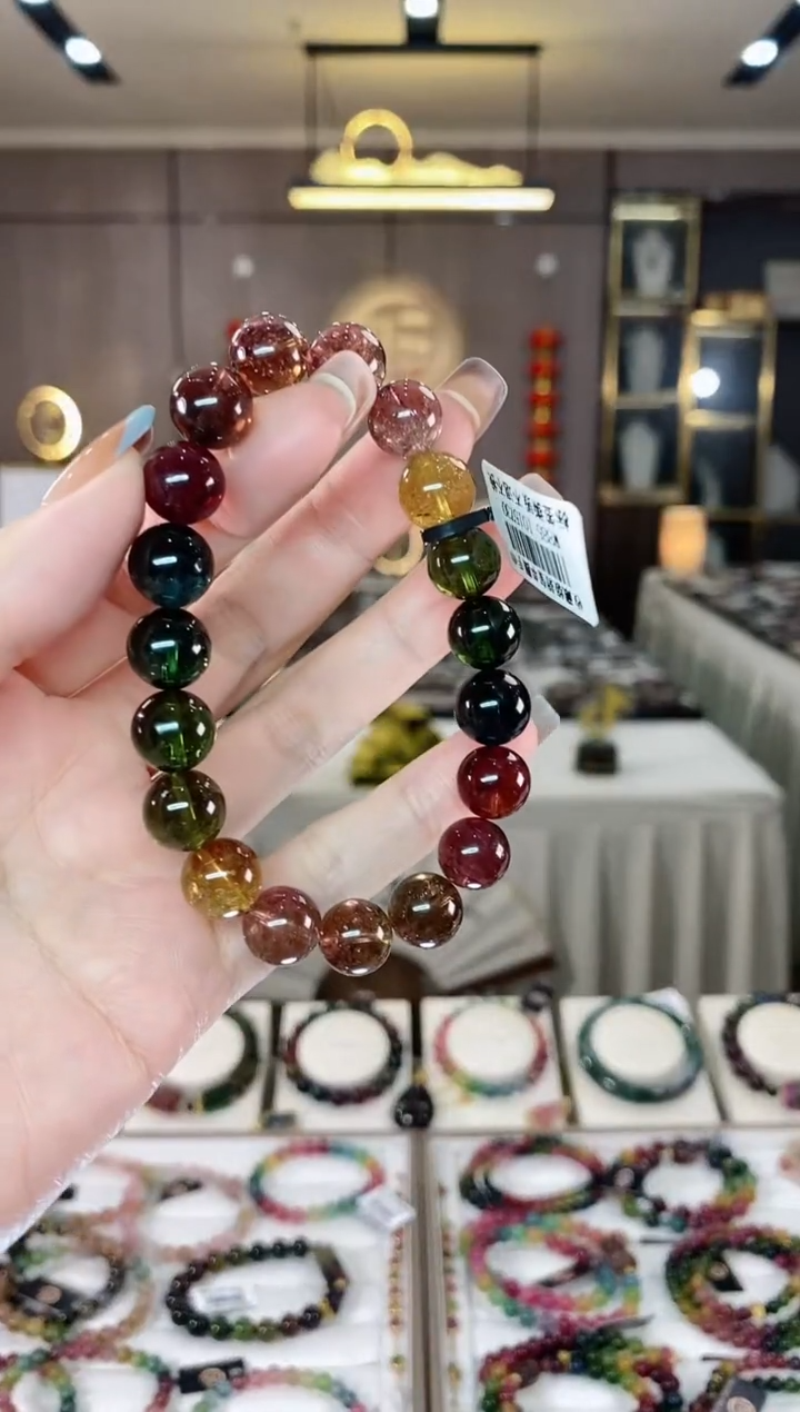 【闪购商品】碧玺单圈手串10mm+未镶嵌一物一证dan