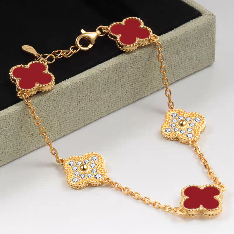 铜合金手链 3152经典拼色小花手链