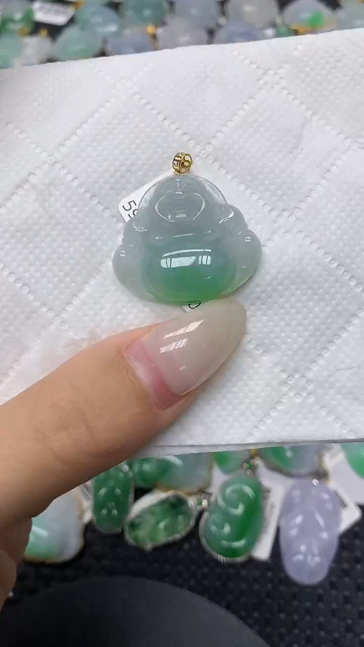 颈饰18K金镶嵌翡翠11111111111