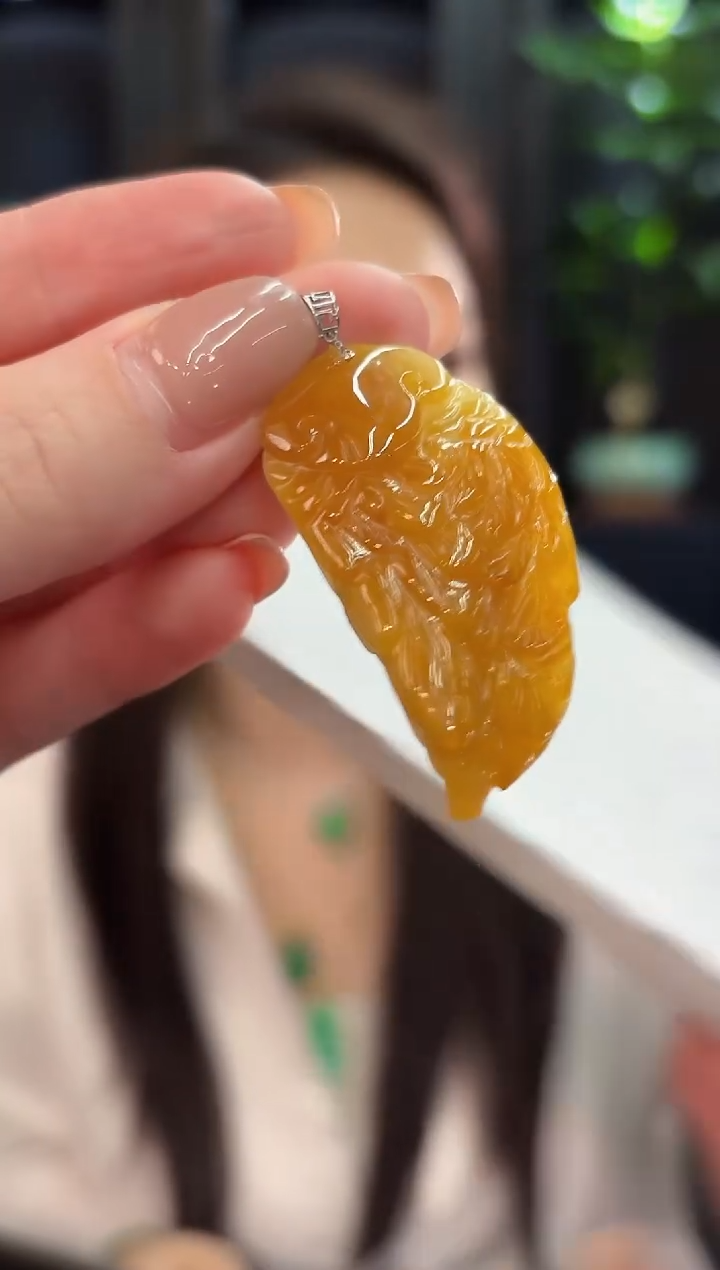 吊坠(不含链)18K金镶嵌翡翠 缅甸A货/支持复检/一件