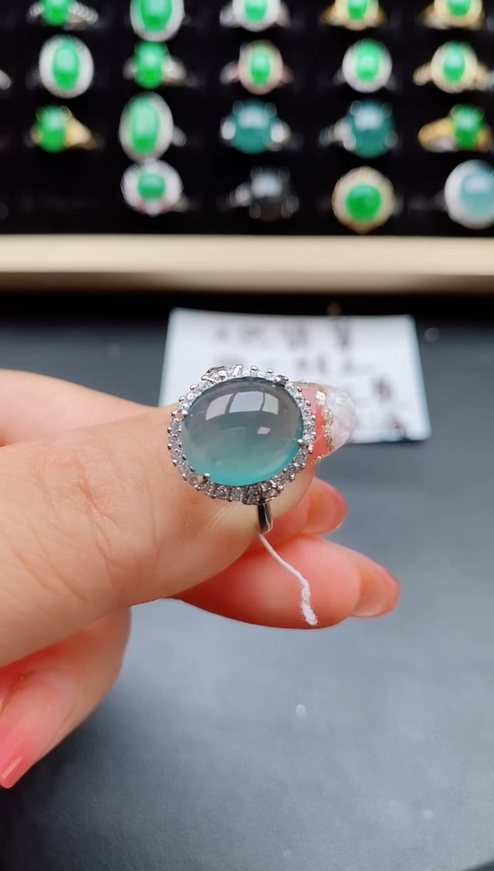 【闪购商品】翡翠戒指银S925镶嵌508050