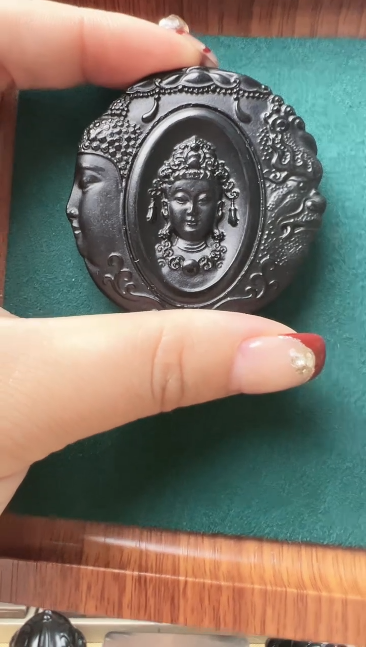 【闪购商品】和田玉颈饰未镶嵌和田玉墨玉佛魔吊坠