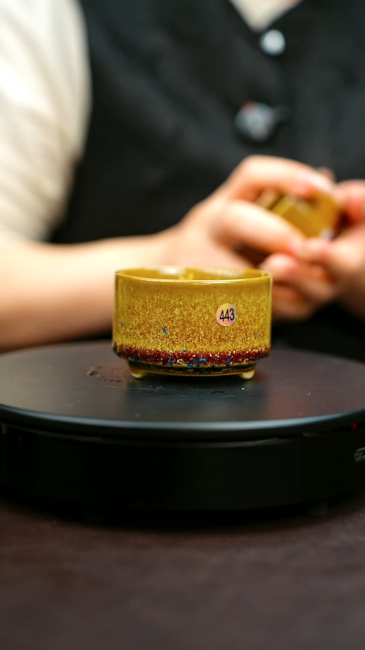 443#原矿钧瓷炉钧釉直口杯