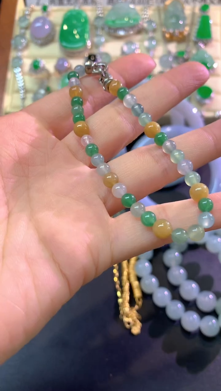 未镶嵌手串翡翠手串|750+37