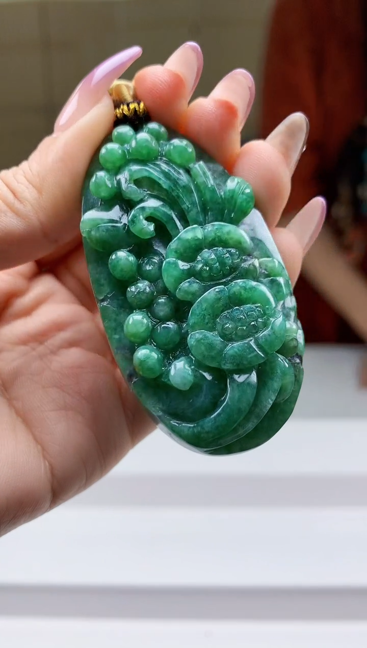 【闪购商品】定制翡翠未镶嵌4829ty-毛货挂件55