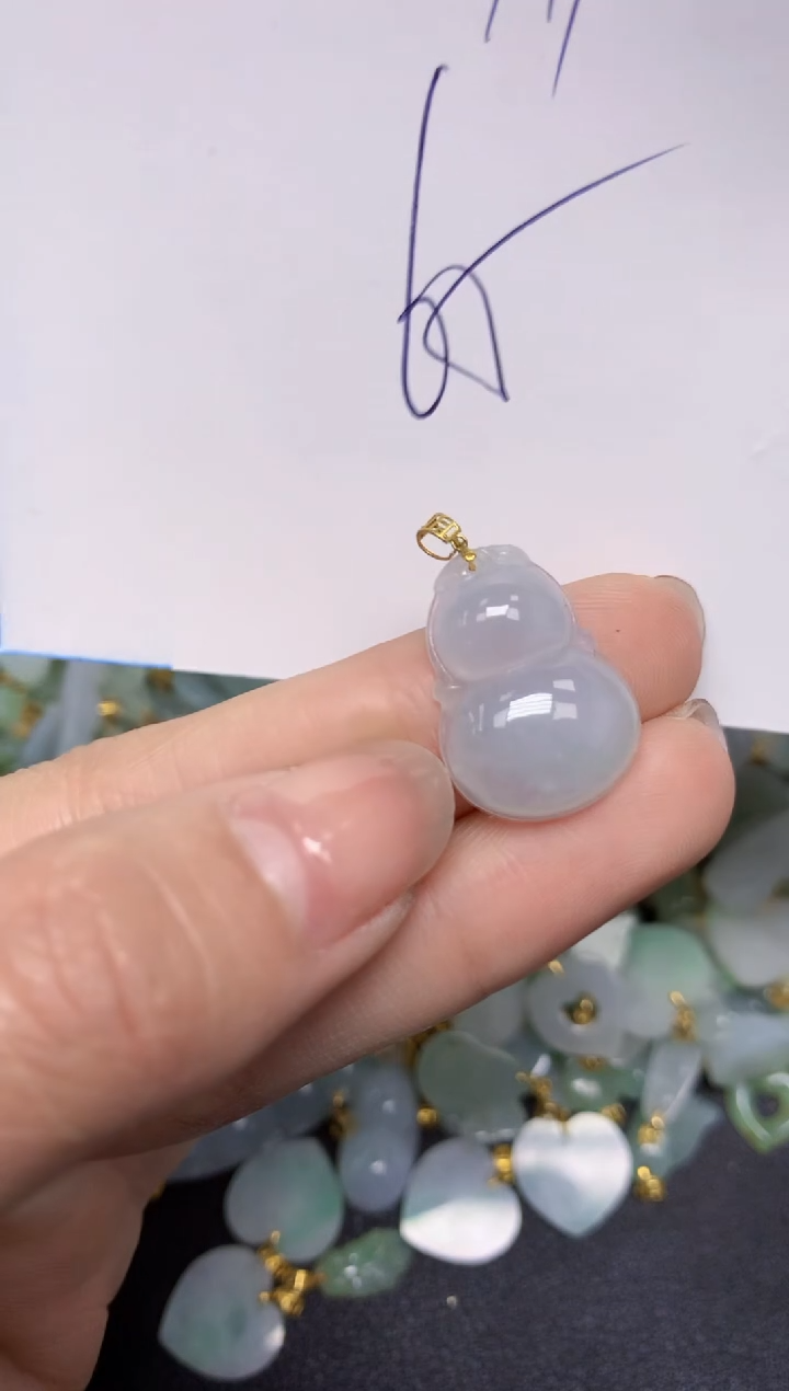 【闪购商品】翡翠颈饰18K金镶嵌天然翡翠A货