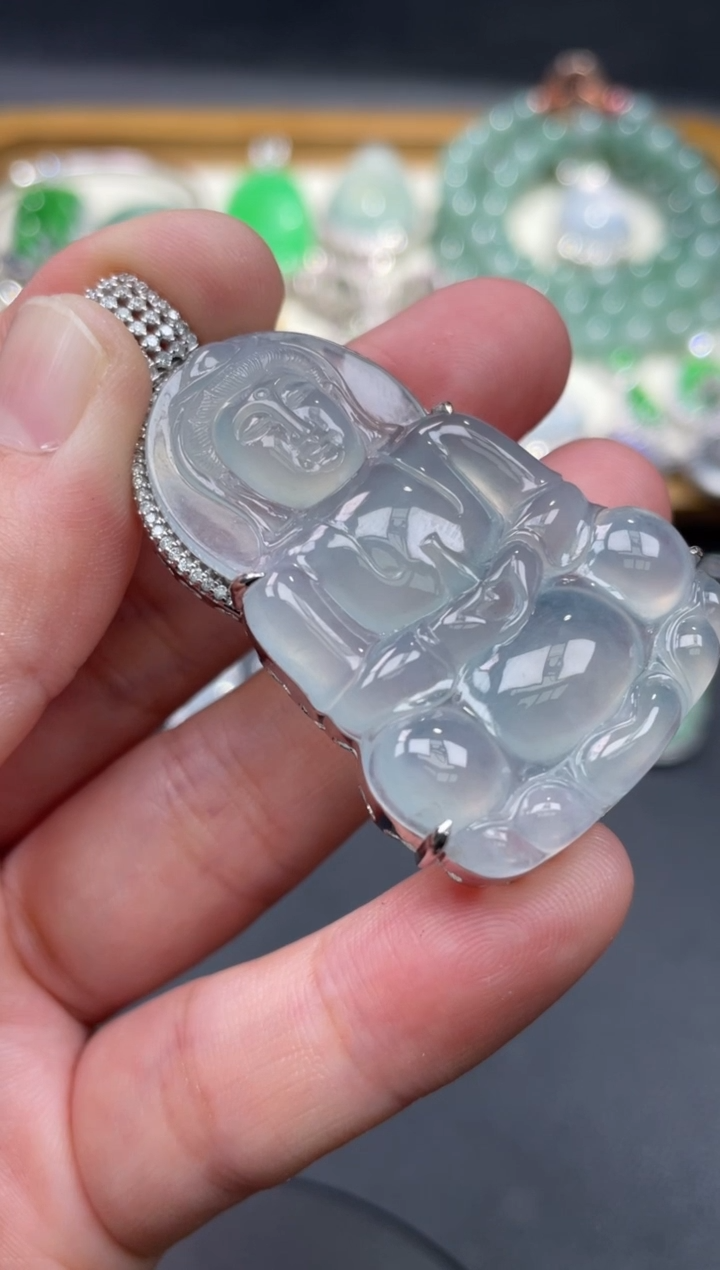 【闪购商品】翡翠颈饰18K金镶嵌74..........