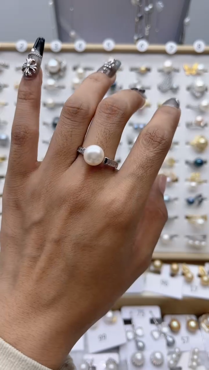 【闪购商品】淡水珍珠戒指合金33