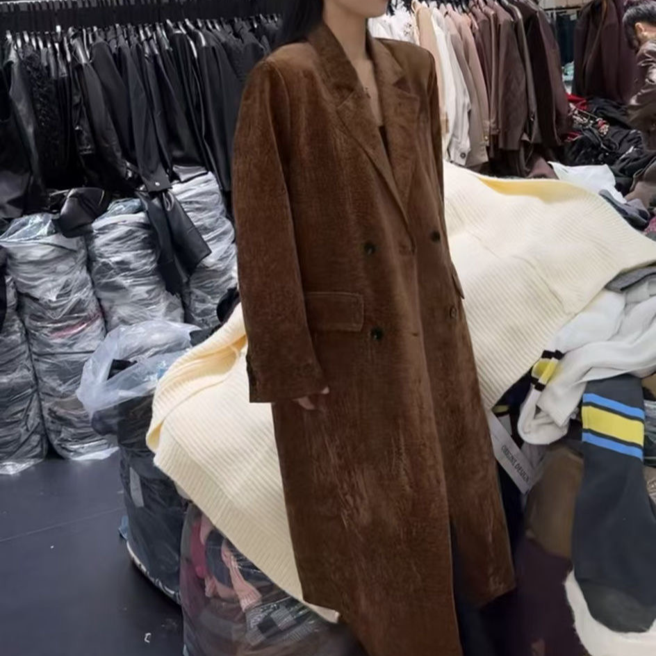 欧货高级感夹棉仿毛呢大衣