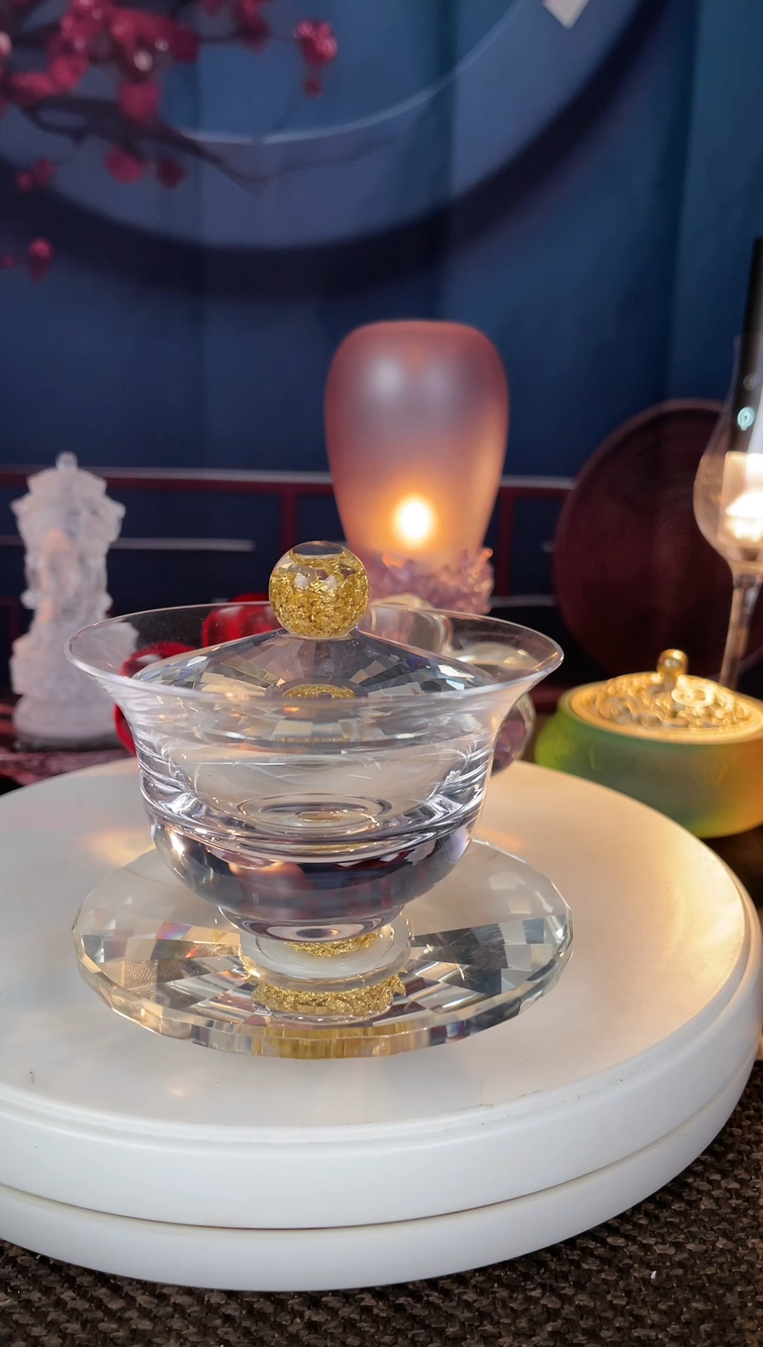 01水晶玻璃轻奢盖碗防烫耐热玻璃泡茶碗