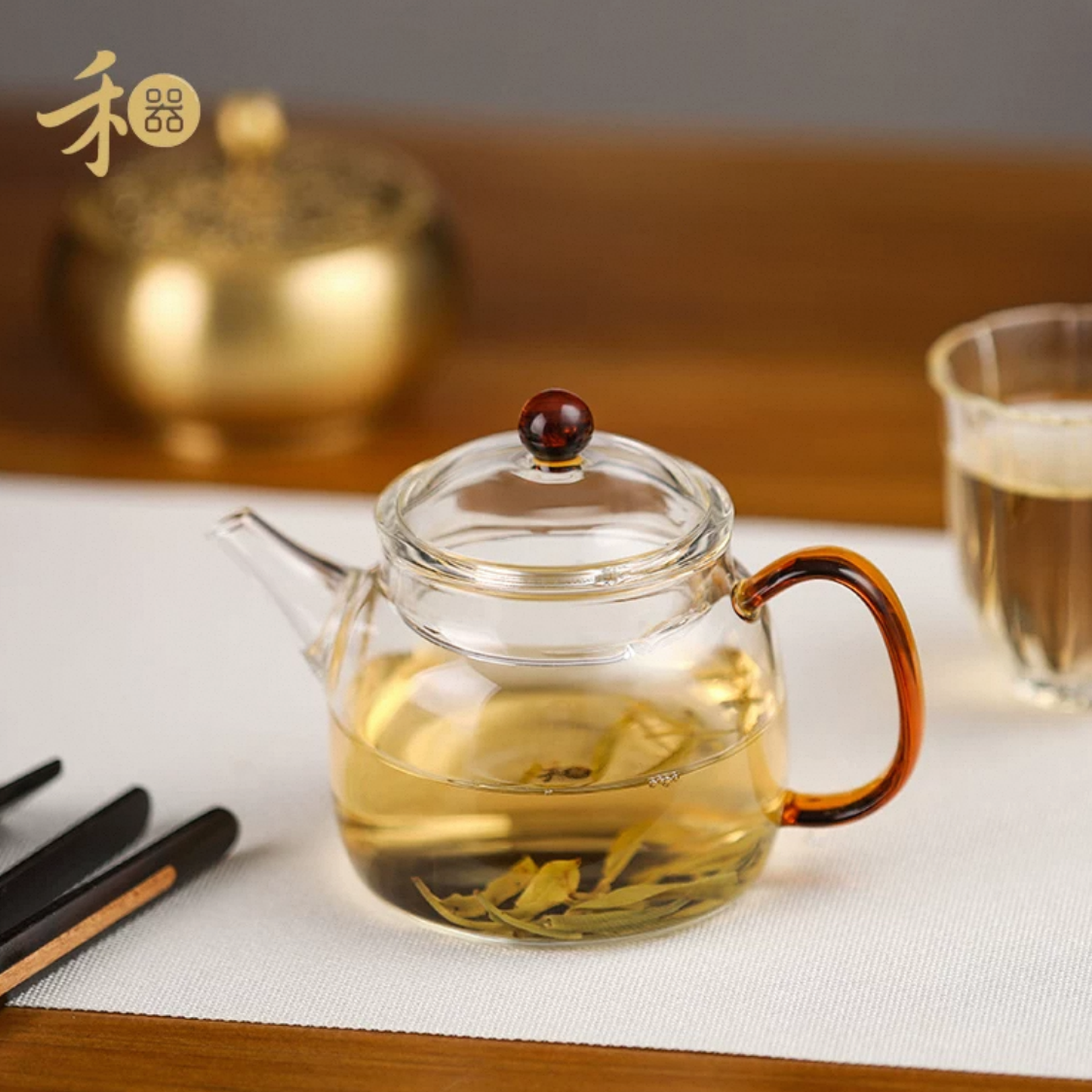 禾器晶彩·言卿壶  金标 玻璃泡茶壶 茶具 茶器 建议容量:150ml
