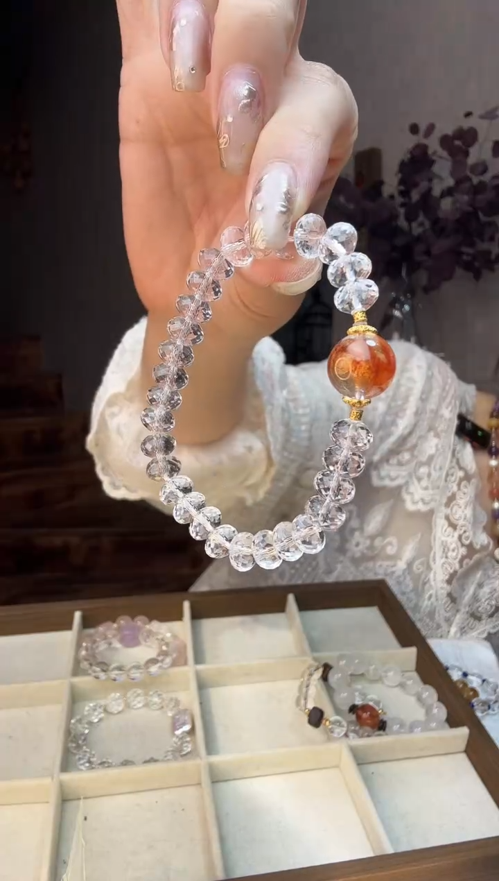 银S925镶嵌手链水晶水晶手串