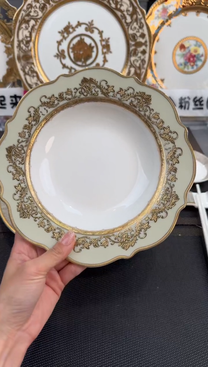 【闪购商品】瓷片8.5英寸草帽盘福利款 微瑕