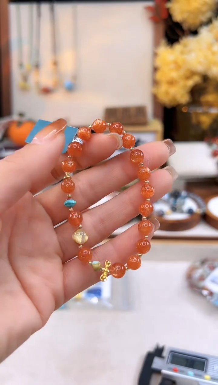 【闪购商品】长石手链18K金镶嵌@@A2921G016975