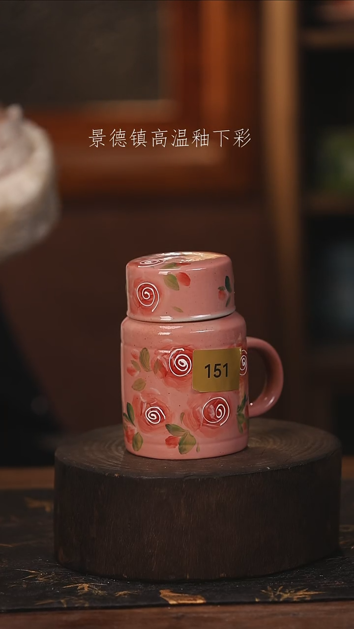 陶瓷景德镇高温釉下手绘陶瓷@L151@