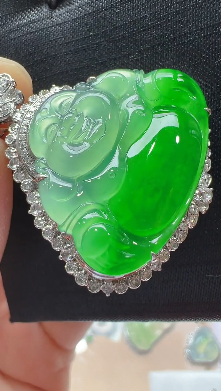 【闪购商品】翡翠吊坠(不含链)18K金镶嵌多样性发货拍一发一