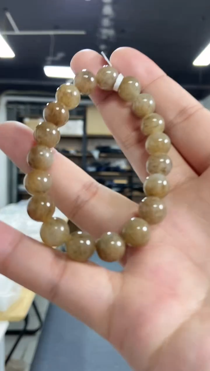 【闪购商品】和田玉（糖玉）手串未镶嵌多样性发其一，颜色微差