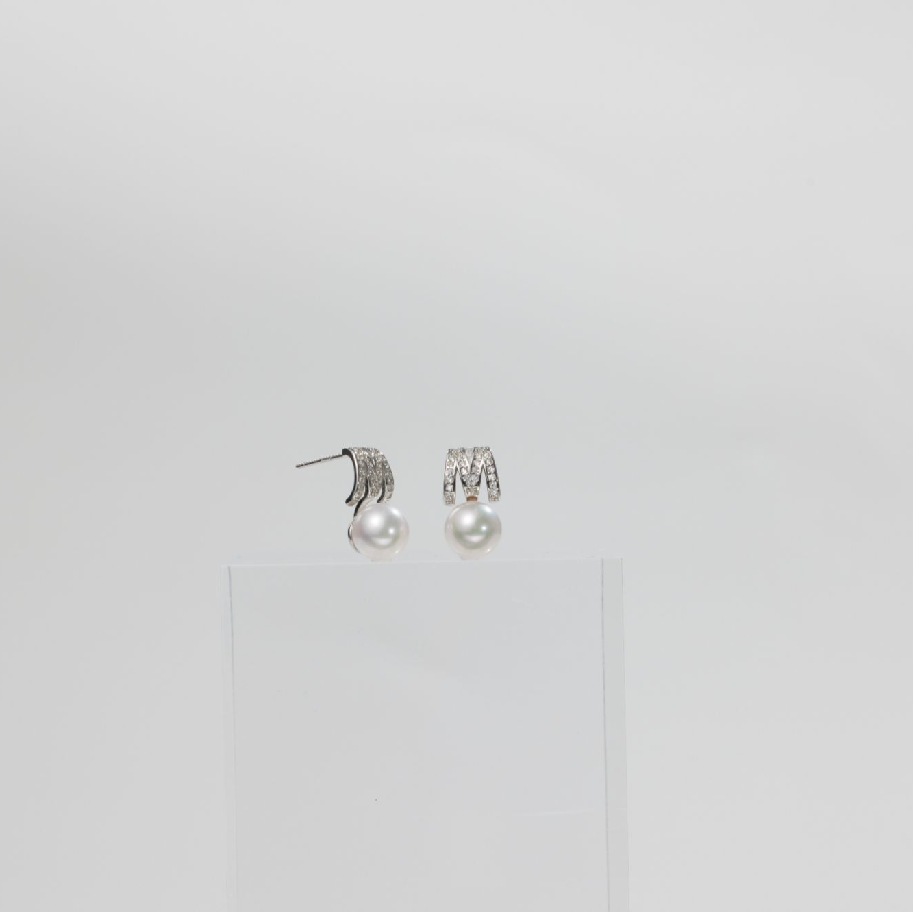 礼兰珠宝S925银淡水珍珠耳钉8-9mm