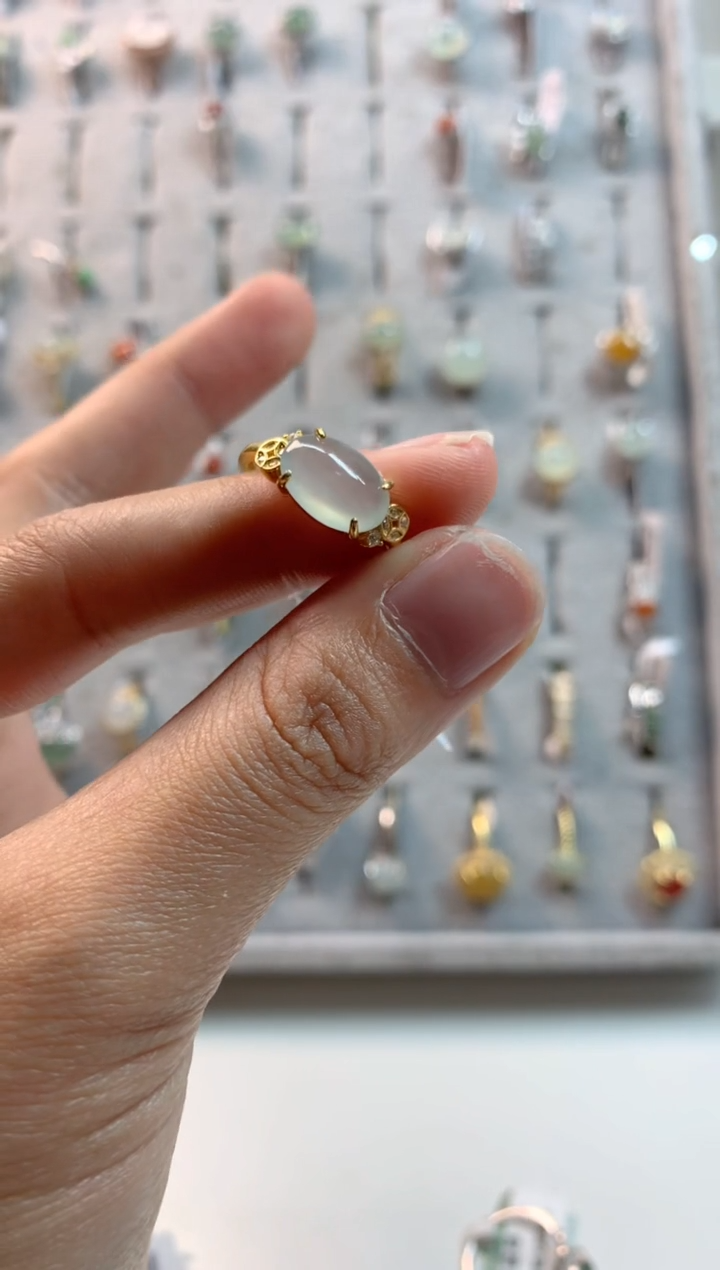 翡翠银S925镶嵌戒指1哈