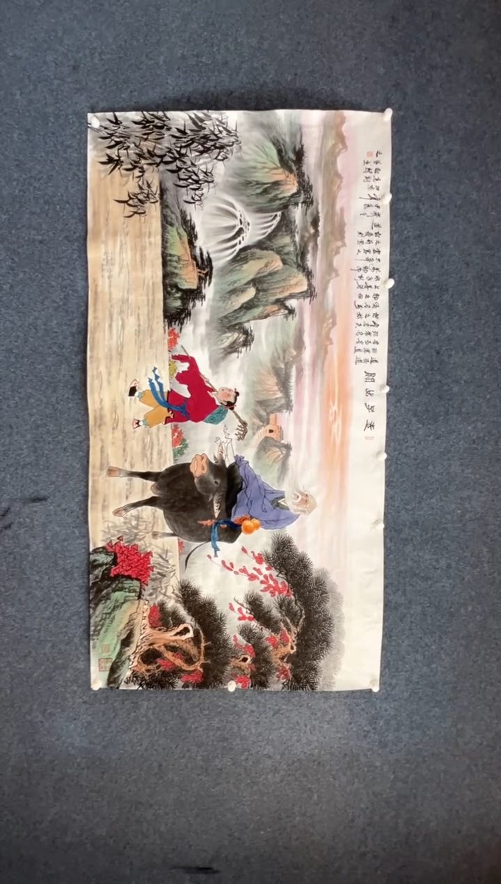 【闪购商品】国画冯高翔-八尺横白宣-老子出关