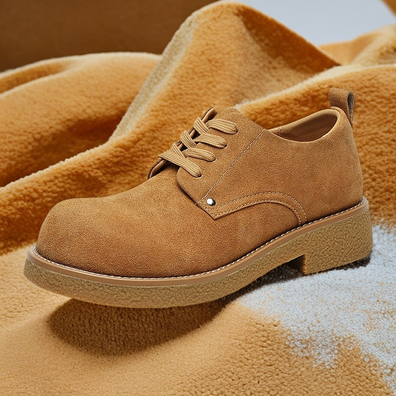 【真皮】男士磨砂反绒皮英伦风时尚百搭潮流工装风德比休闲皮鞋1898
