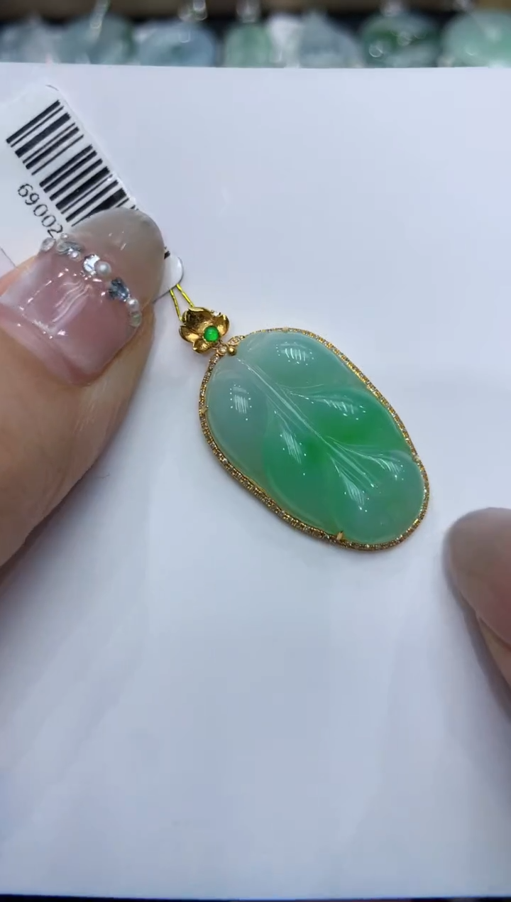 【闪购商品】翡翠颈饰18K金镶嵌222222222