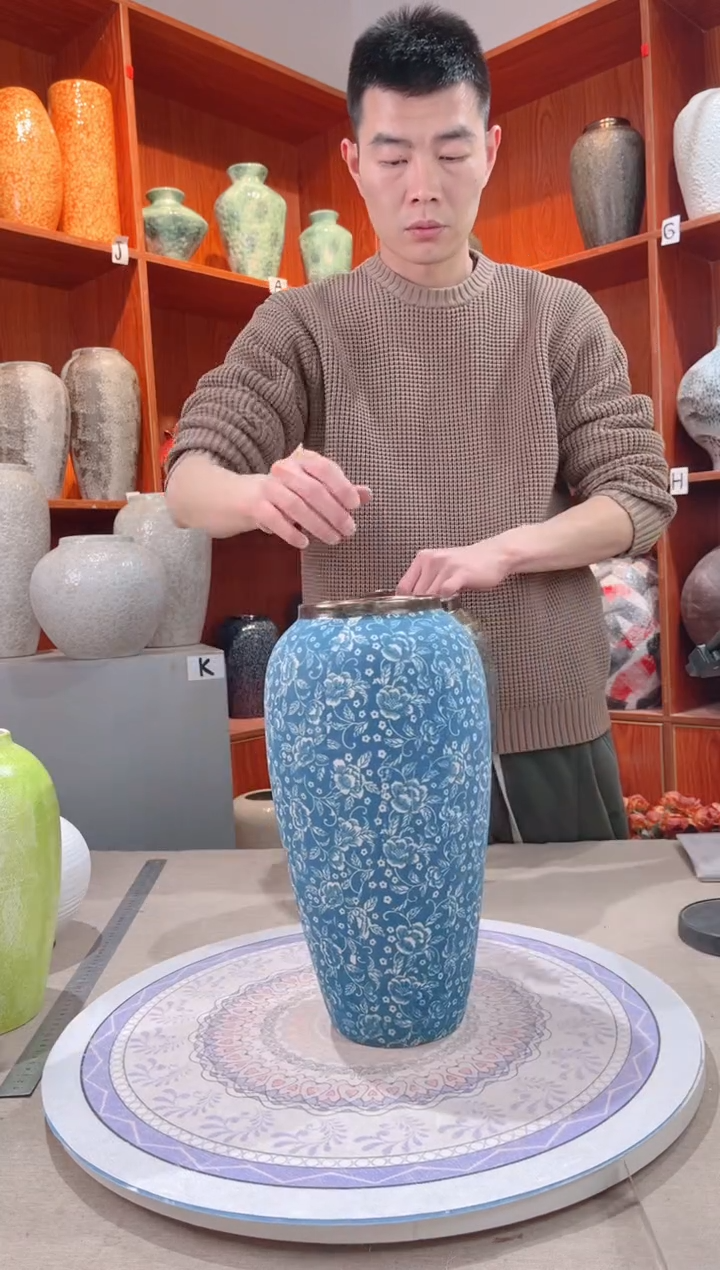 【闪购商品】瓶青花芙蓉 大号 陶瓷花瓶无花