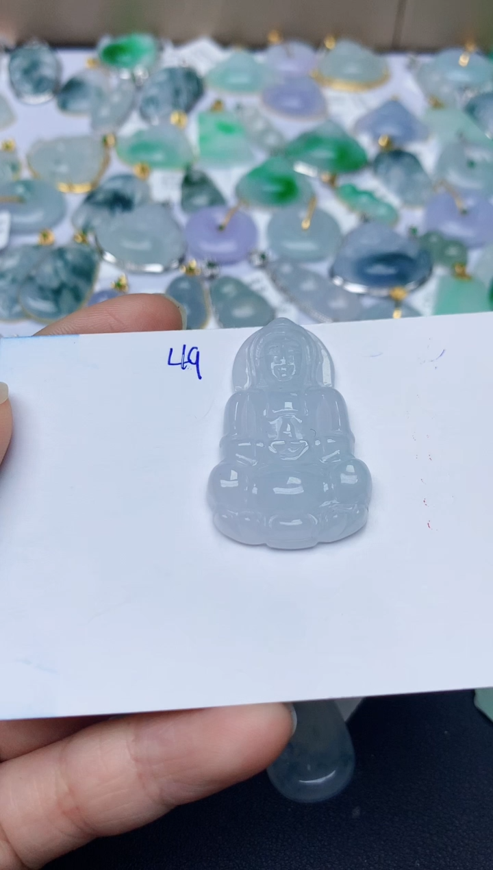 【闪购商品】翡翠颈饰18K金镶嵌天然翡翠A货  