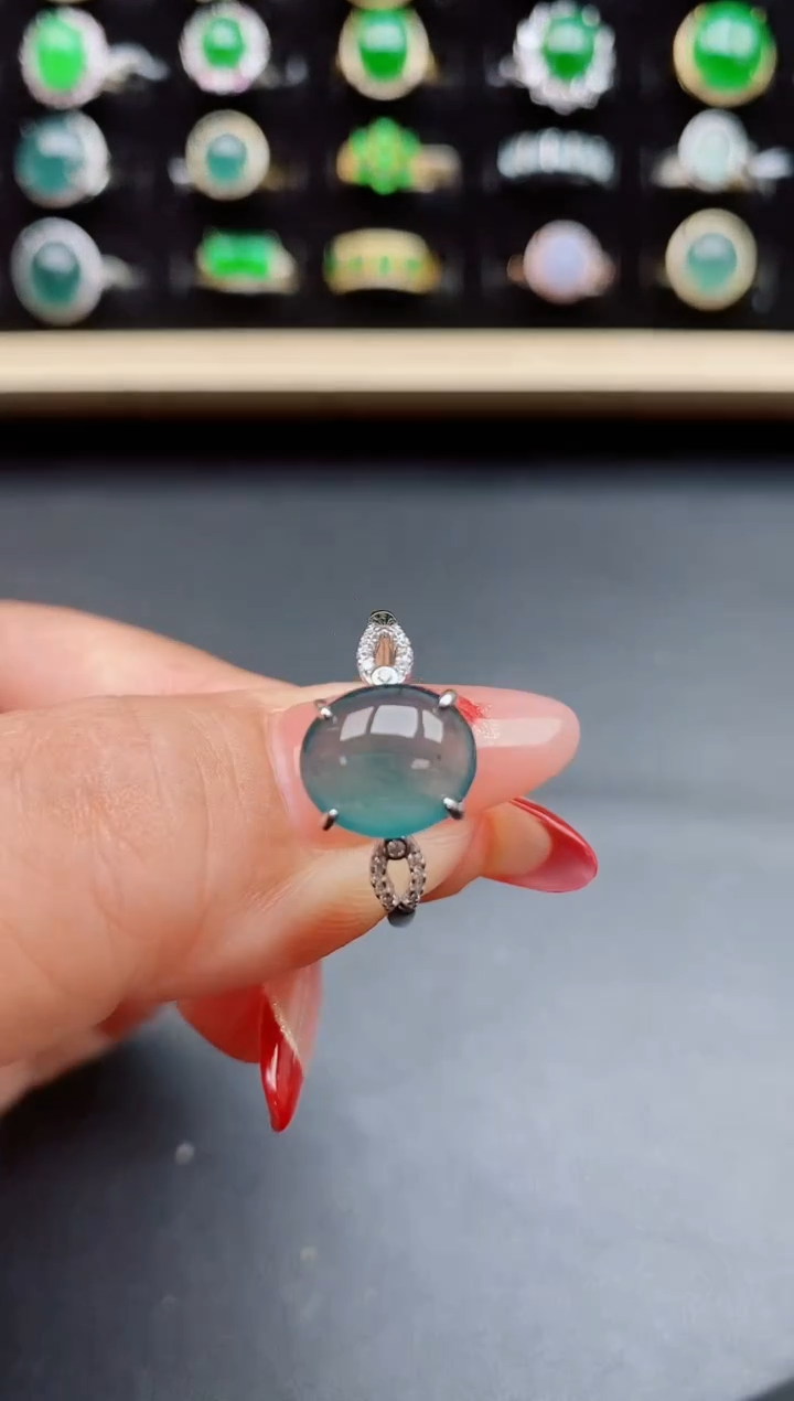 【闪购商品】翡翠戒指银S925镶嵌5080550
