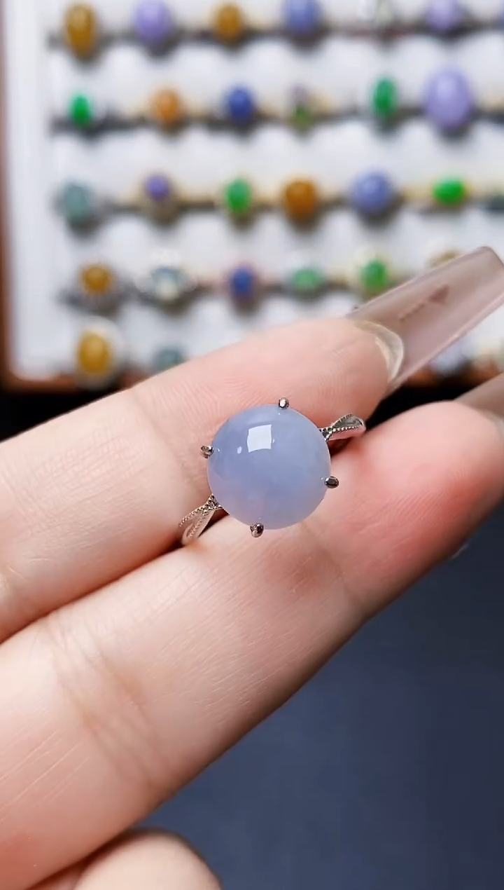 银S925镶嵌戒指翡翠1190