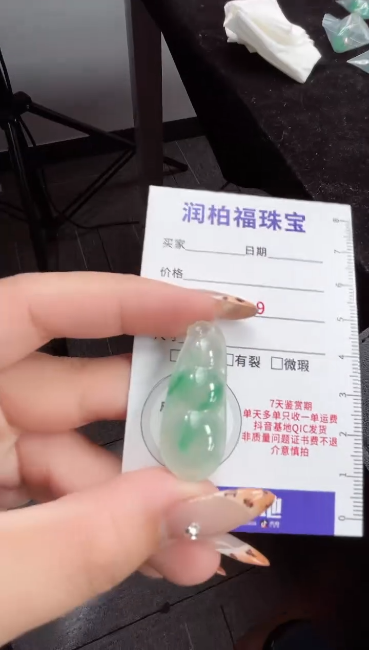 项链未镶嵌石英质玉（非洲翠）2.268豆子