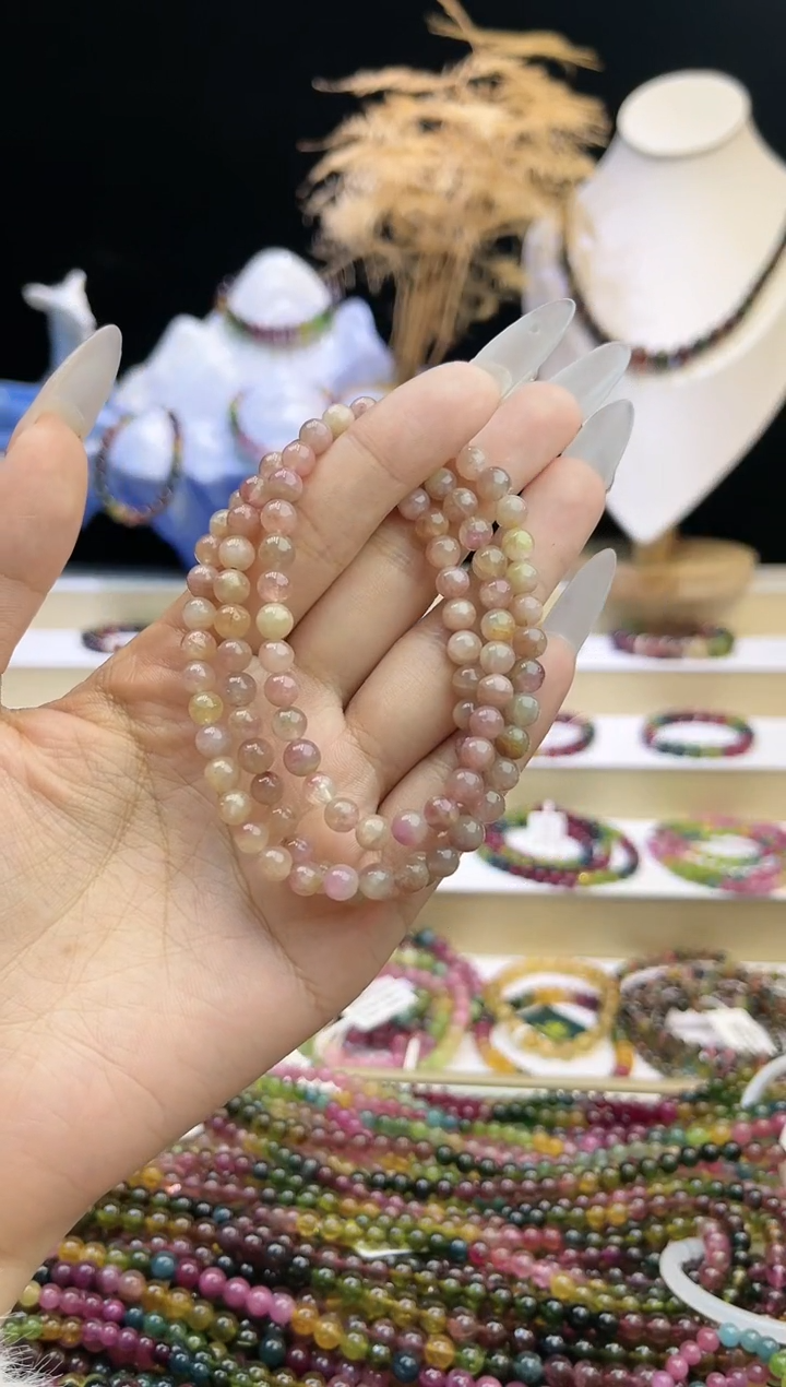 【闪购商品】碧玺/未镶嵌J5mm+碧玺多圈多样性发货