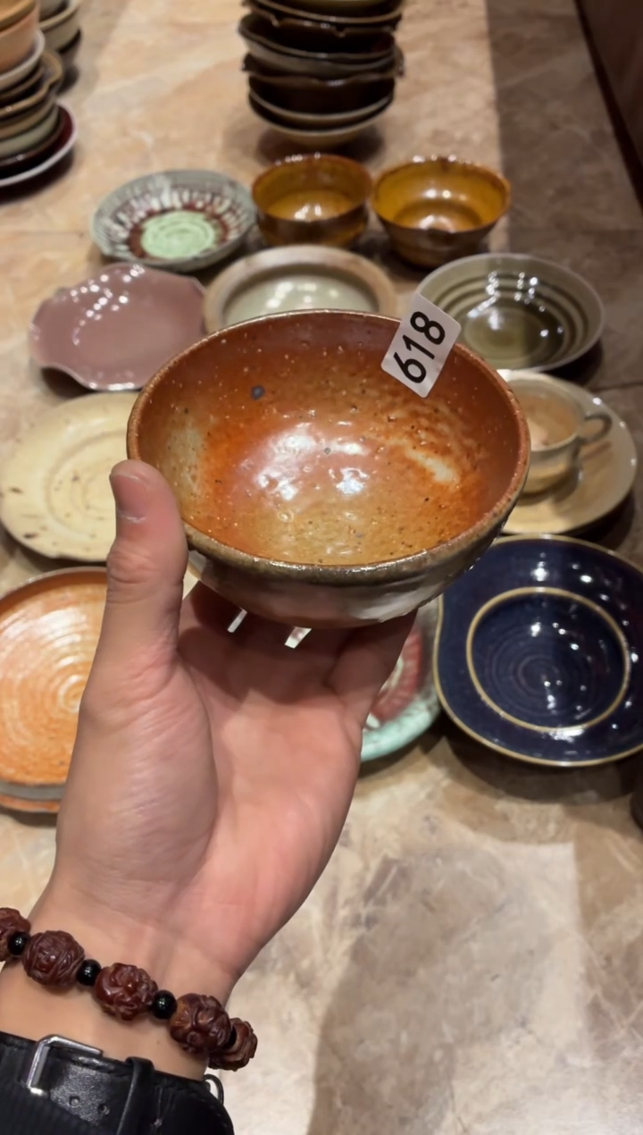 瓷片征****.618微瑕雪至野饭碗1个