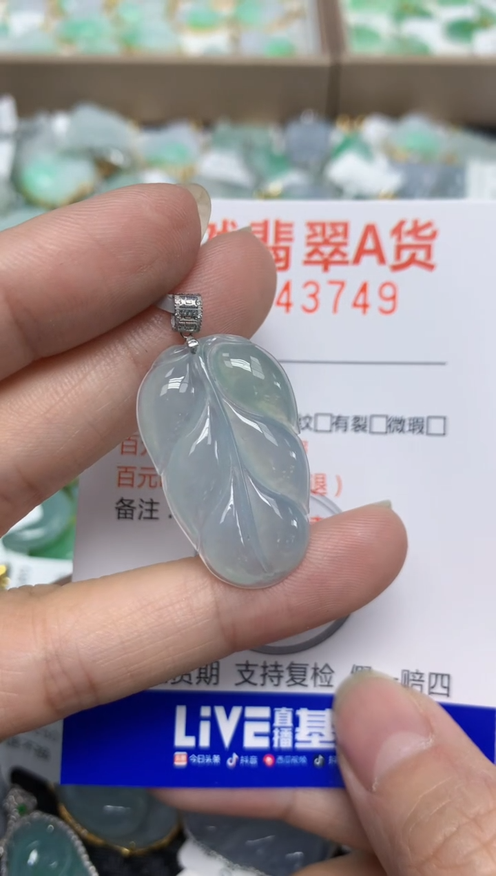 【闪购商品】翡翠颈饰18K金镶嵌天然翡翠A货