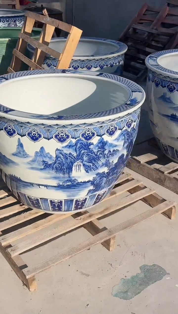 缸90直径青花山水.........