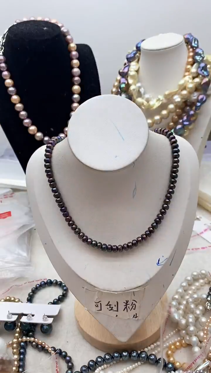 【闪购商品】淡水珍珠颈饰钛钢162