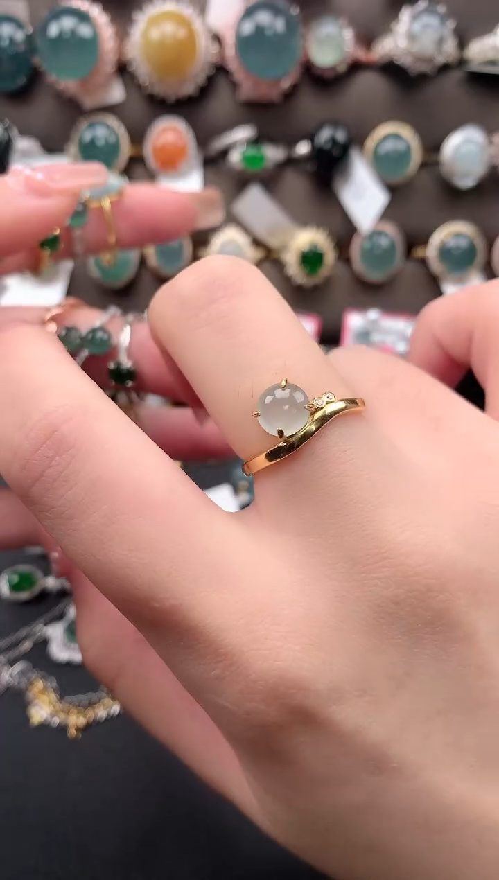 【闪购商品】翡翠戒指银S925镶嵌1254141