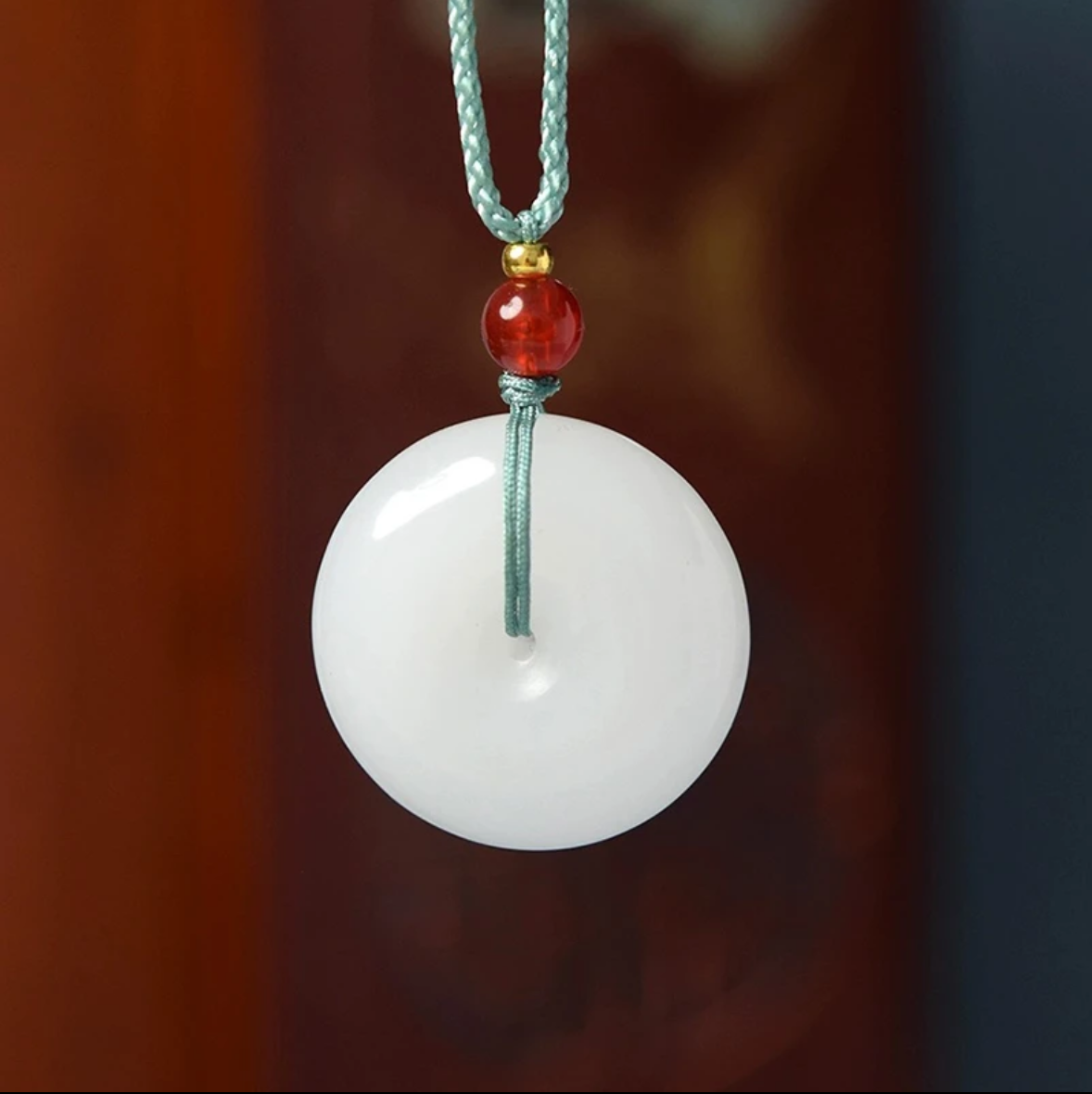 【福利勿差评】天然玉石金丝玉平安扣