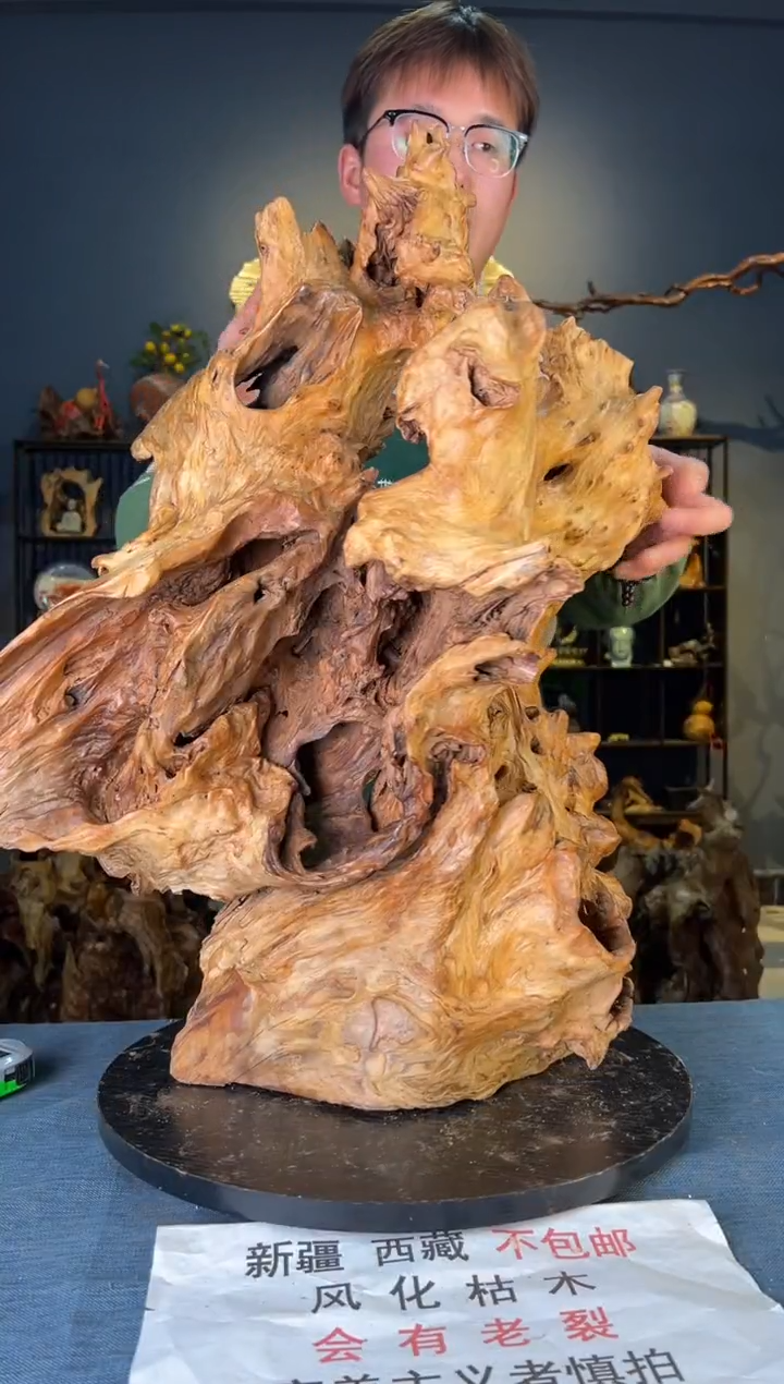 【闪购商品】香榧木卢师傅根艺作品(不包含人物摆件）