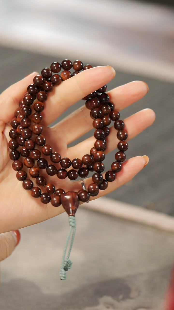 【闪购商品】黄花梨/降香黄檀木雕老料紫油梨金标款8mm108颗